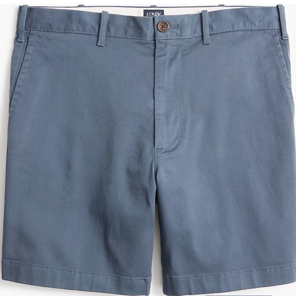 j. Crew Factory lo923 Blue 7" Flex Chino Short For Men NWT size 28